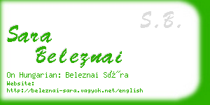 sara beleznai business card